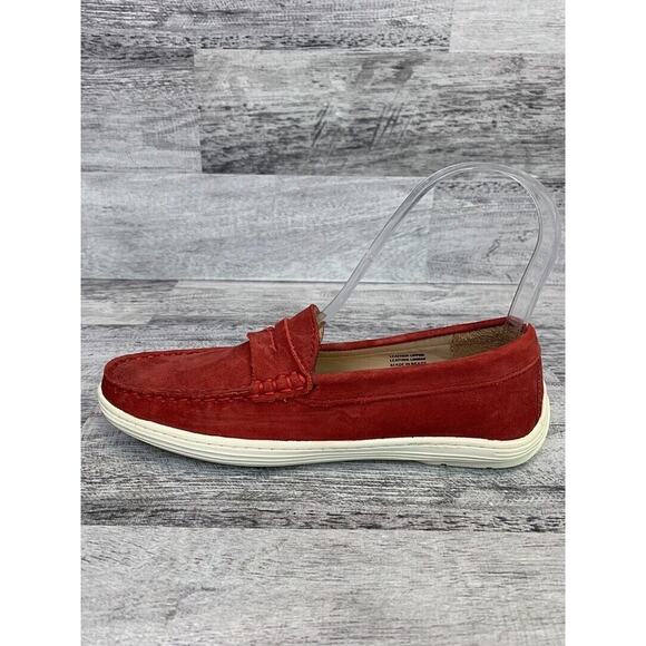 Marc Joseph Boys Red Suede Loafers Size 2.5 Casual Shoes - Picture 4 of 8